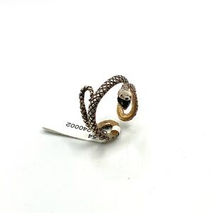 Charles Albert New Handcrafted 925 Sterling Silver Adjustable Snake Ring